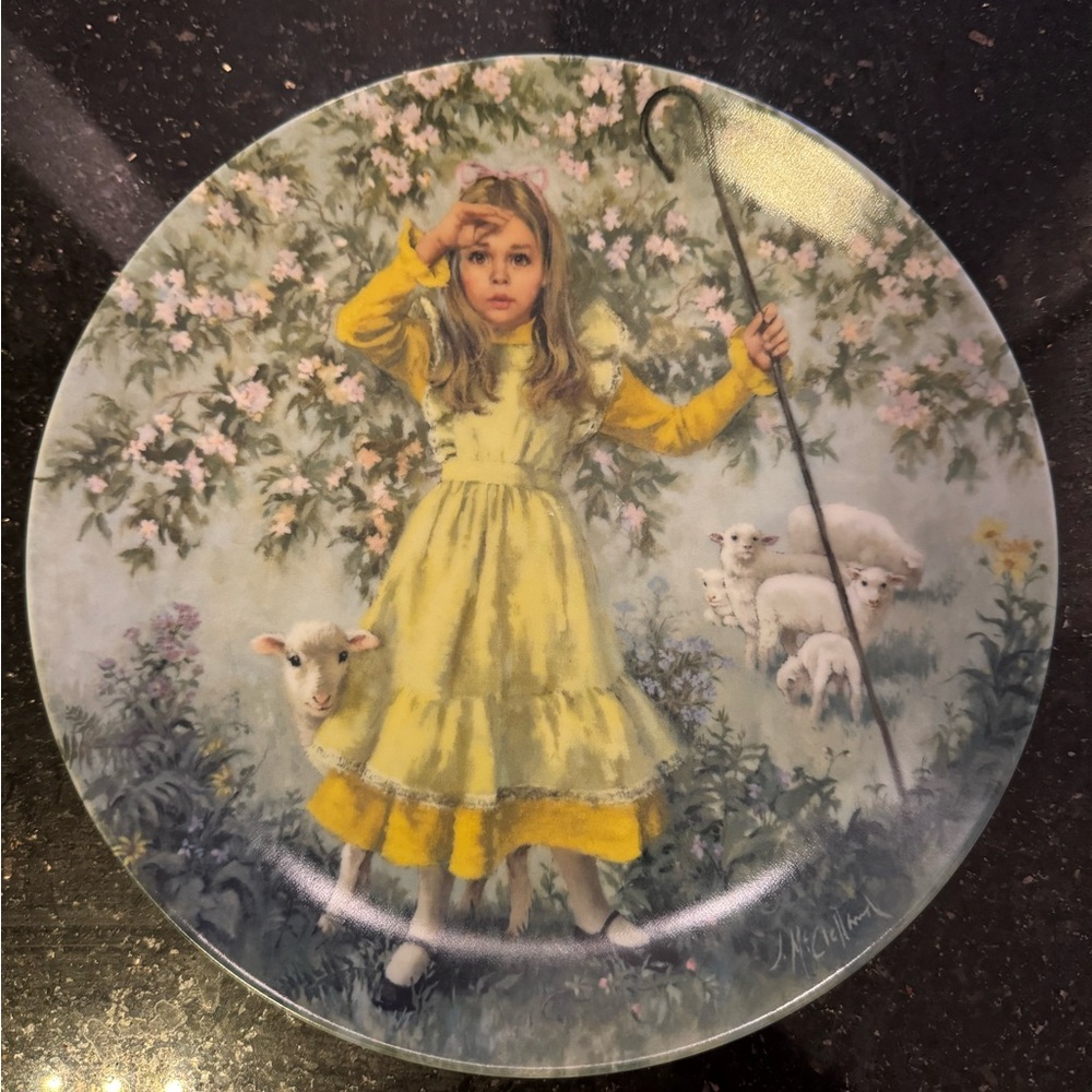 Little Bo Peep . John McClelland collectable plate